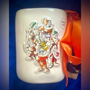 Rae Dunn Disney Snow White Princess "Whistle While You Work" Seven Dwarfs Mug